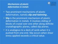 Mechanisms of plastic deformation in metals