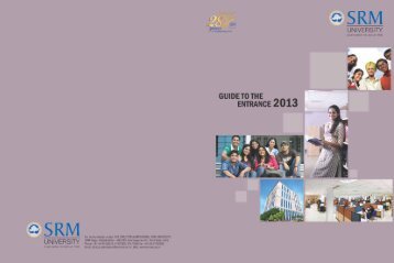 Guide to Entrance Exam - SRM University