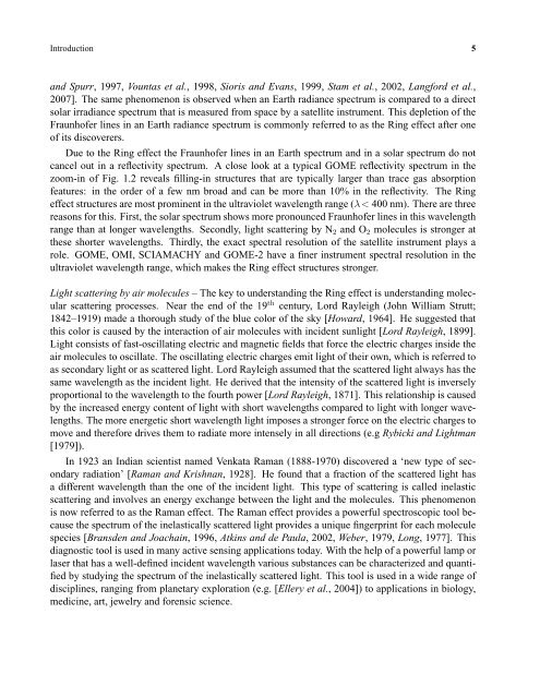 Rotational Raman scattering in the Earth's atmosphere ... - SRON