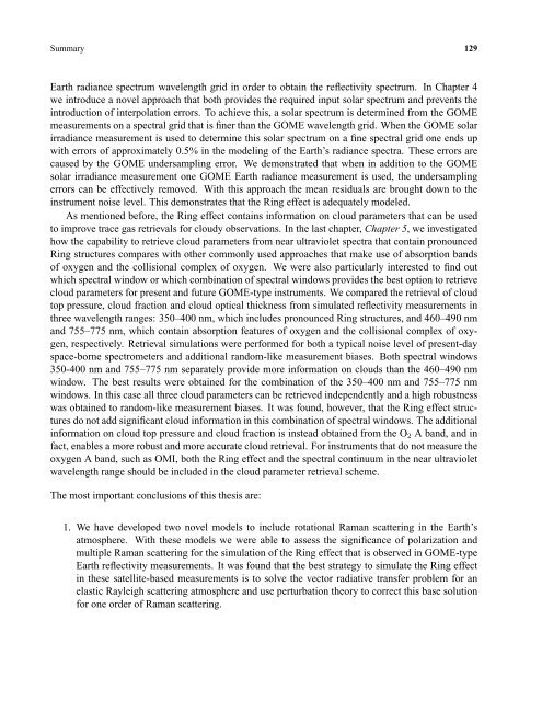 Rotational Raman scattering in the Earth's atmosphere ... - SRON