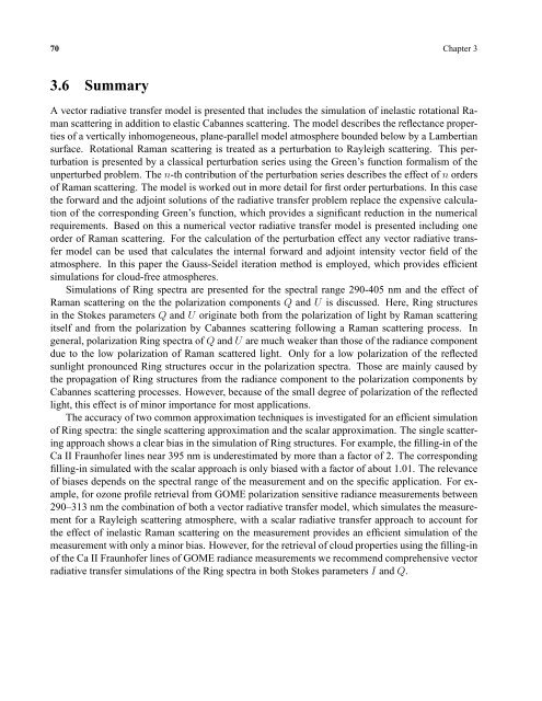 Rotational Raman scattering in the Earth's atmosphere ... - SRON