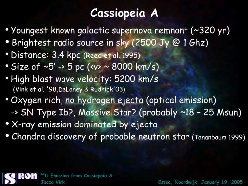 44Ti Emission from Cassiopeia A - SRON