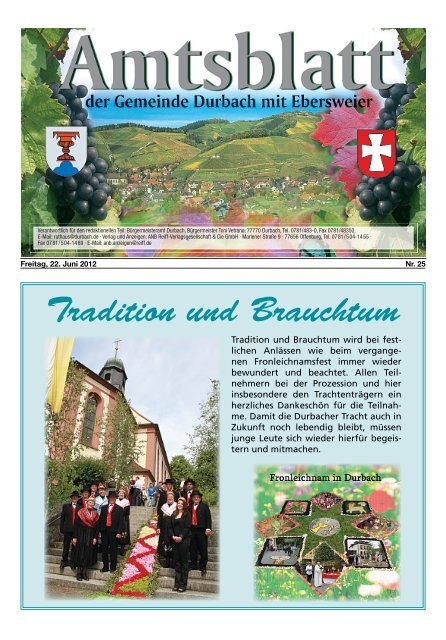 Tradition und Brauchtum - Durbach