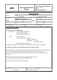 Key Inspection Point Report - SRON