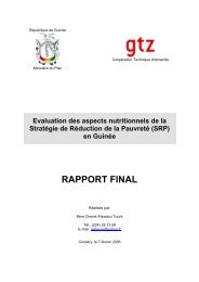 en GuinÃ©e RAPPORT FINAL - StratÃ©gies de RÃ©duction de la PauvretÃ©