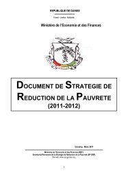 REPUBLIQUE DE GUINEE - StratÃ©gies de RÃ©duction de la PauvretÃ©