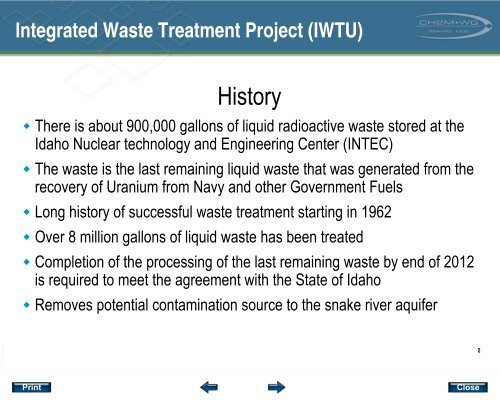 IWTU Process - Savannah River Site