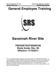 General Employee Training (GET) - Savannah River Site