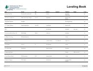 Leveling Book - Saskatchewan Rivers School Division No.119