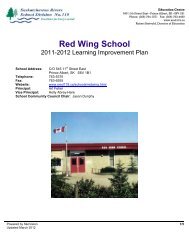 Red Wing School - Saskatchewan Rivers School Division No.119