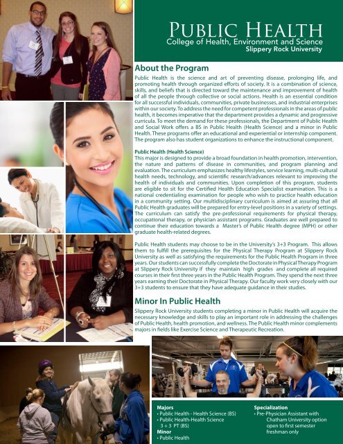 Program Fact Sheet - Slippery Rock University