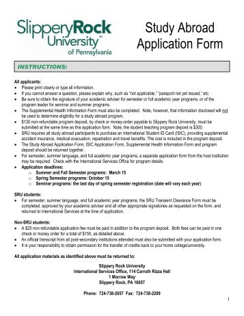 Slippery Rock University Letter Of Recommendation Slippery Rock University Letter Of Recommendation