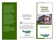Student Health Services - Slippery Rock University