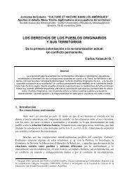 los derechos de los pueblos originarios y sus territorios