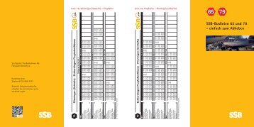 SSB-Buslinien 65 und 79 - einfach zum Abheben