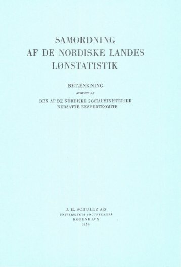 Samordning af de nordiske landes lønstatistik (utgitt 1950) - SSB