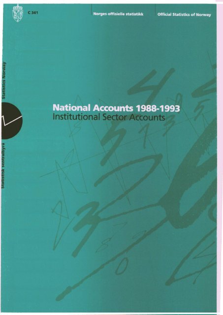 National Accounts 1988-1993. Institutional Sector Accounts