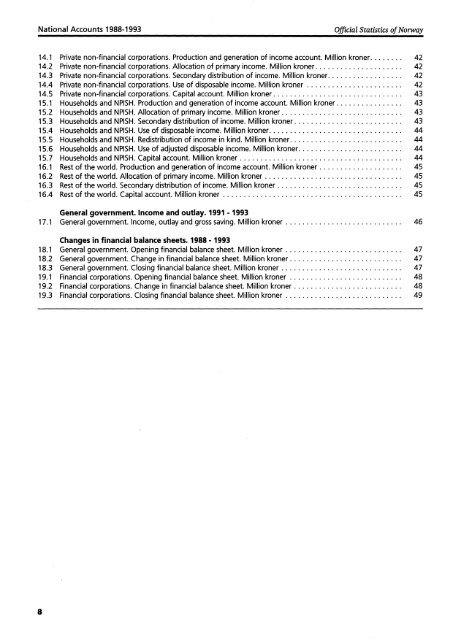 National Accounts 1988-1993. Institutional Sector Accounts