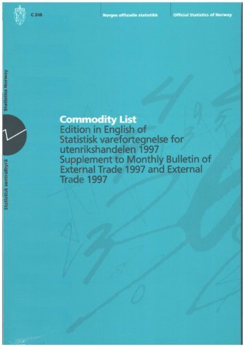 Commodity List - Statistisk sentralbyrå