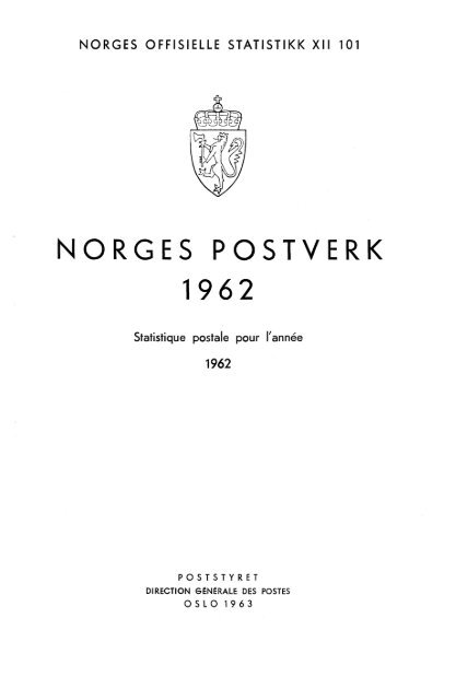 Norges postverk 1962