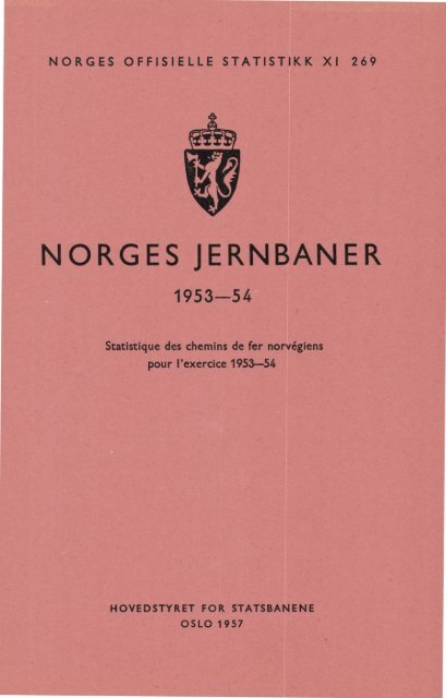Norges jernbaner 1953-54 - SSB