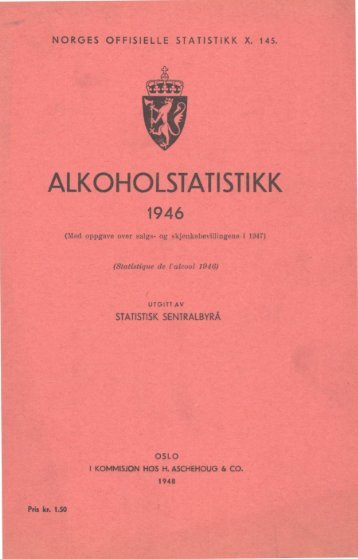 Alkoholstatistikk 1946 - SSB