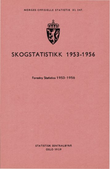 Skogstatistikk 1953-1956 - SSB