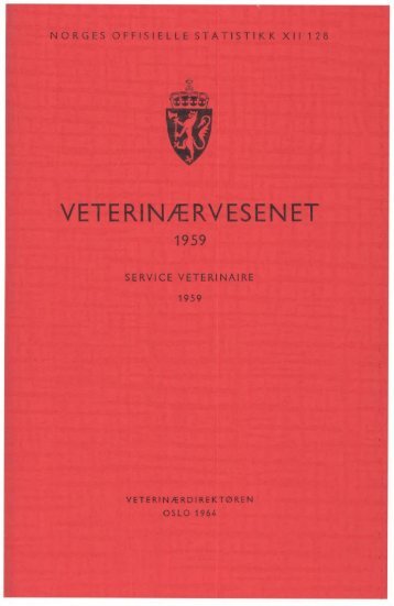 VeterinÃ¦rvesenet 1959