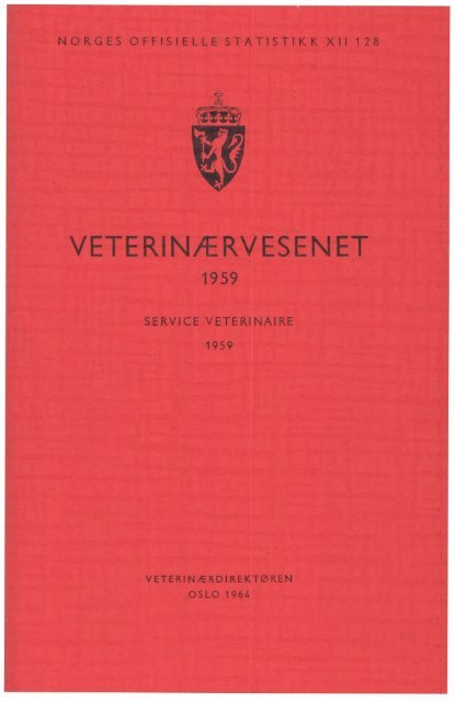 VeterinÃ¦rvesenet 1959