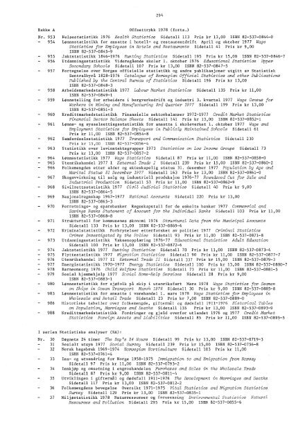 MiljÃ¸statistikk 1978: Naturressurser og forurensninger - SSB