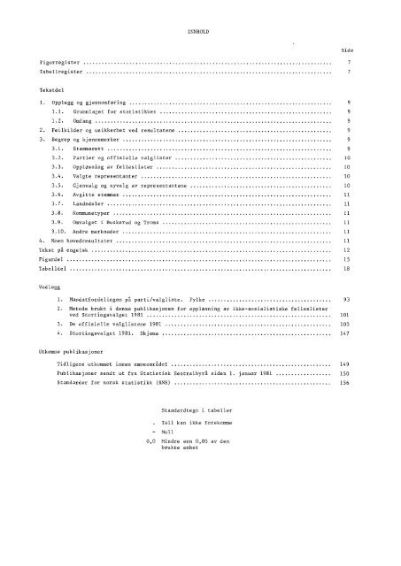 Stortingsvalget 1981: Hefte I (NOS B 261) - SSB