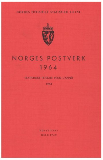 Norges postverk 1964 - SSB