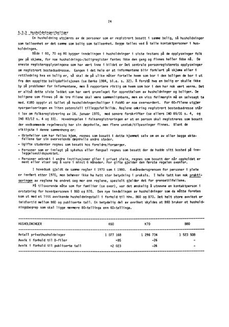 Folke- og boligtellingene 1960, 1970 og 1980 ... - SSB