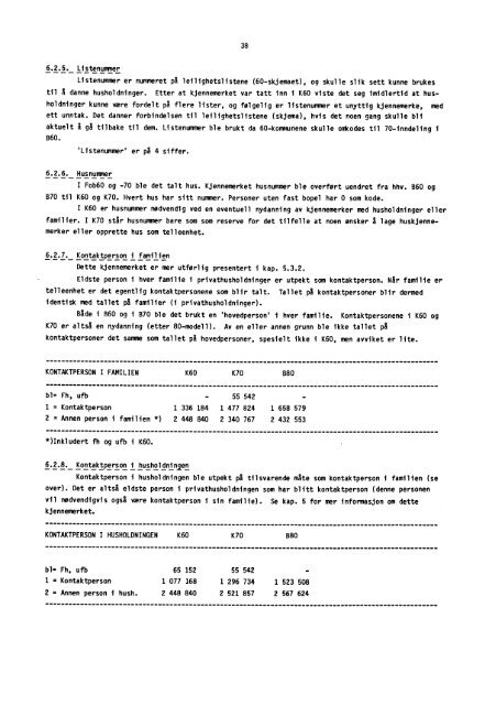 Folke- og boligtellingene 1960, 1970 og 1980 ... - SSB