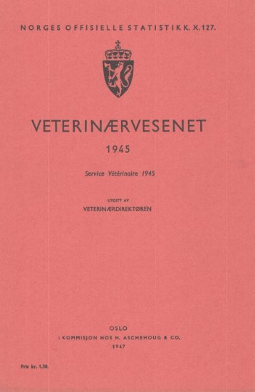 VeterinÃ¦rvesenet 1945