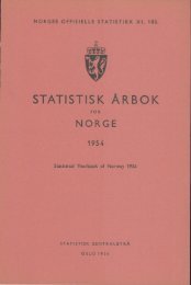 Statistisk Ãrbok for Norge 1954 - Statistisk sentralbyrÃ¥