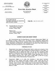 Order No. ENF-09-CDO-1672 - Texas State Securities Board