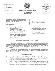 Order No. ENF-06-CDO-1620 - Texas State Securities Board