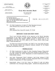 Emergency Cease and Desist Order - Texas State Securities Board