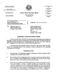 Order No. ENF-08-CDO-1664 - Texas State Securities Board