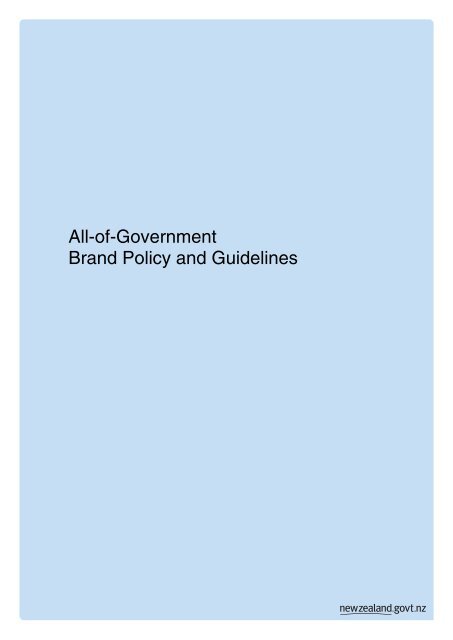 All-of-Government Brand Policy and Guidelines - State Services ...