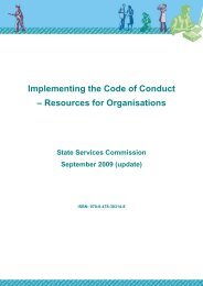 Implementing the Code of Conduct - State Services Commission