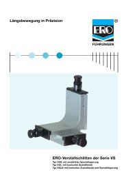 ERO-Verstellschlitten der Serie VSS – VSL – VSLS