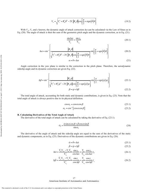 Aerodynamic Stability and Performance of Next-Generation ...