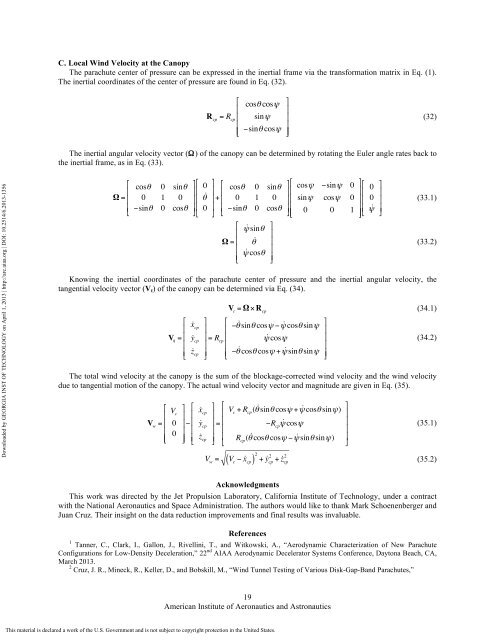 Aerodynamic Stability and Performance of Next-Generation ...