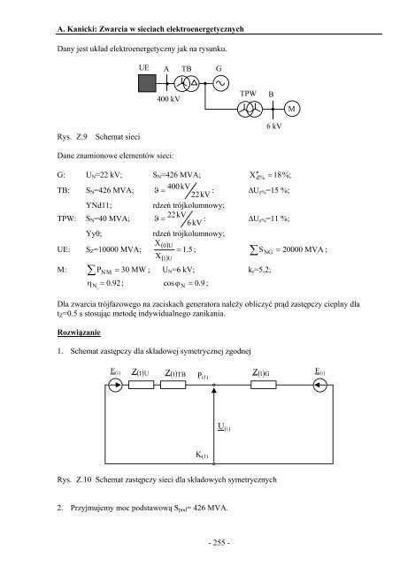 A. Kanicki: Zwarcia w sieciach elektroenergetycznych ... - ssdservice.pl