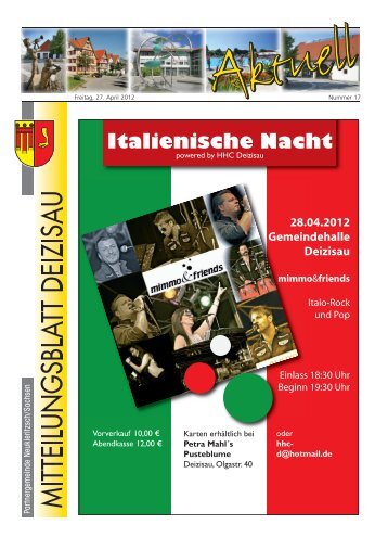 Gemeindemitteilungsblatt vom 27.04.2012 - Gemeinde Deizisau