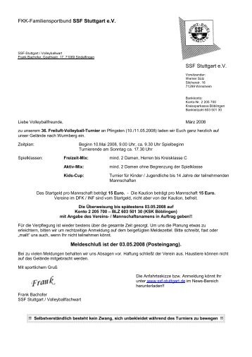 FKK-Familiensportbund SSF Stuttgart eV SSF Stuttgart eV ...