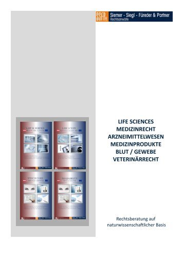 LIFE SCIENCES MEDIZINRECHT ARZNEIMITTELWESEN ... - ssfp law