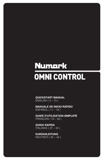 OMNI CONTROL Quickstart Manual - v1.4 - Numark